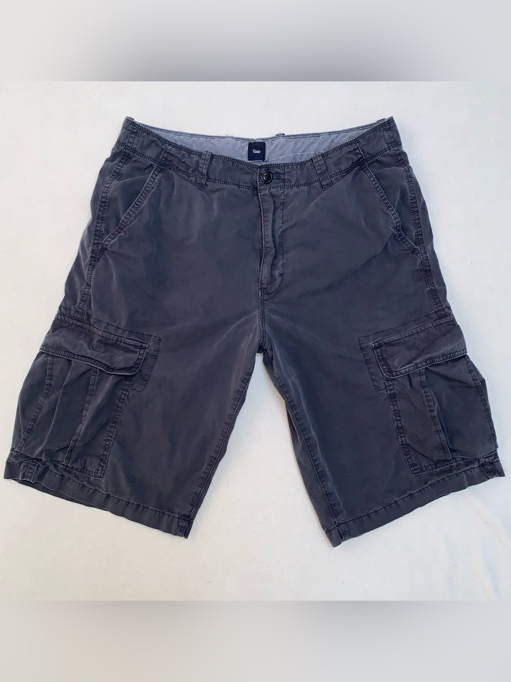 GAP Men's Cargo Shorts Blue Y2K (2009) Paratrooper Utility Skater Street Size 32